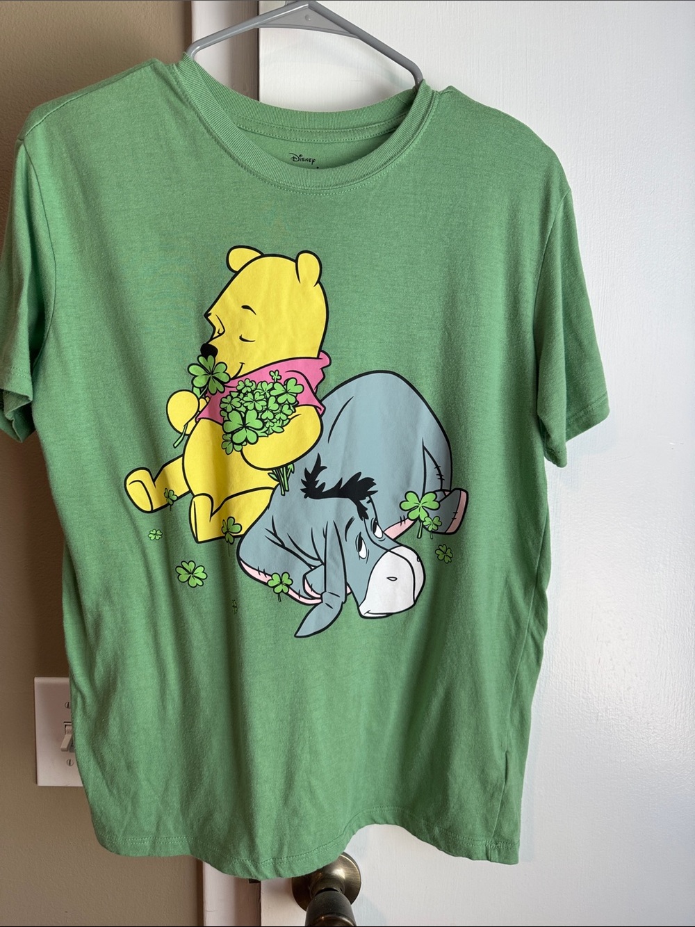 Disney Winnie the Pooh & Eeyore St. Patrick’s Day Graphic T-Shirt-Women’s Small